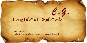 Czeglédi Győző névjegykártya